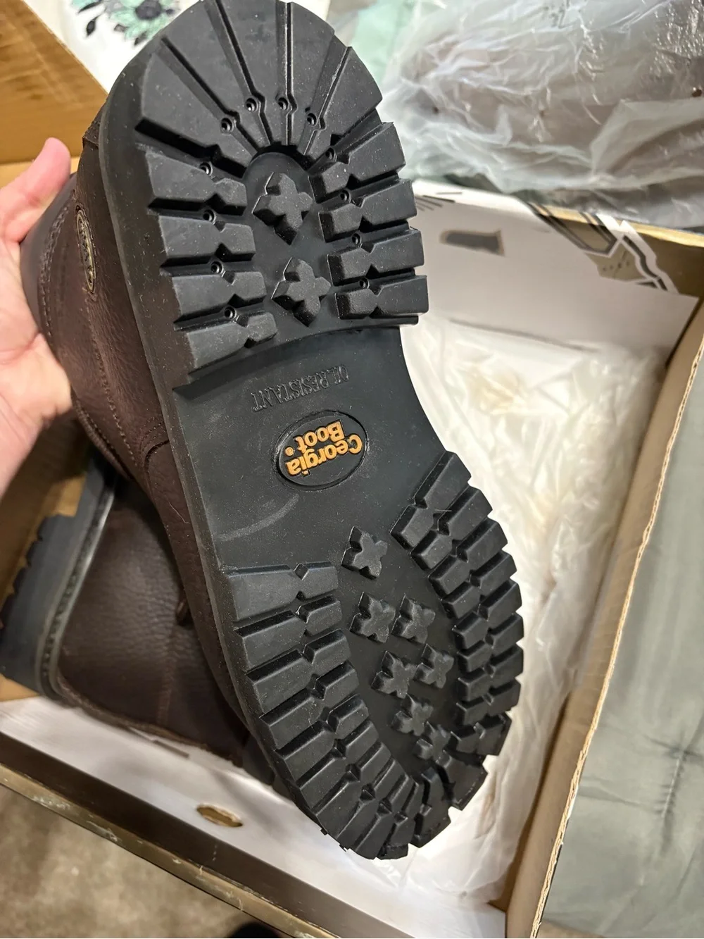 Georgia Boot Men's Brown Lace-Up Work Boots